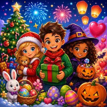 Free printable holiday coloring pages for kids