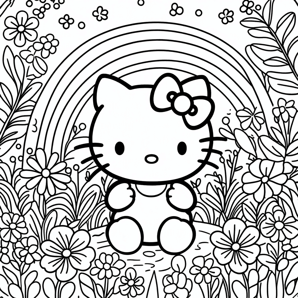 Hello Kitty coloring pages