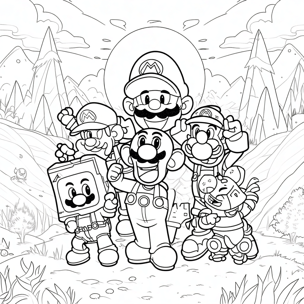 video games coloring pages