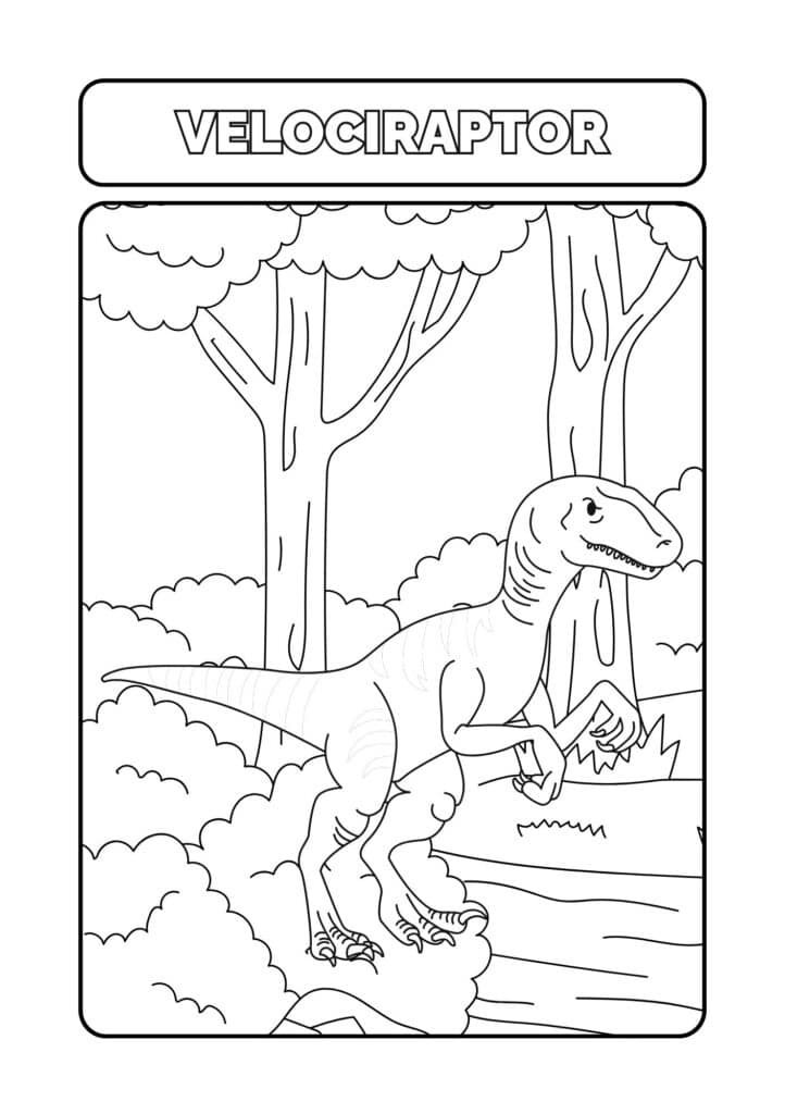 free velociraptor coloring pages  
