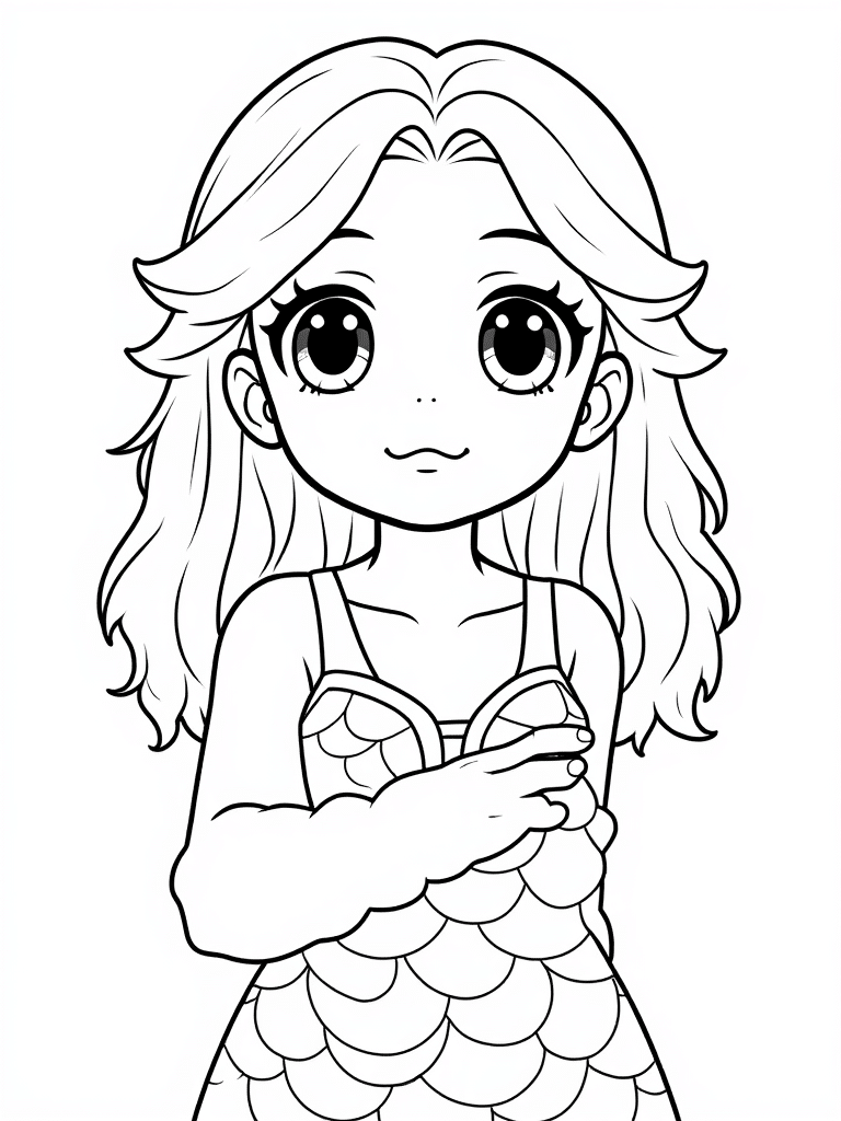 Free Printable Cute Mermaid Coloring Pages 5 cute mermaid #2025