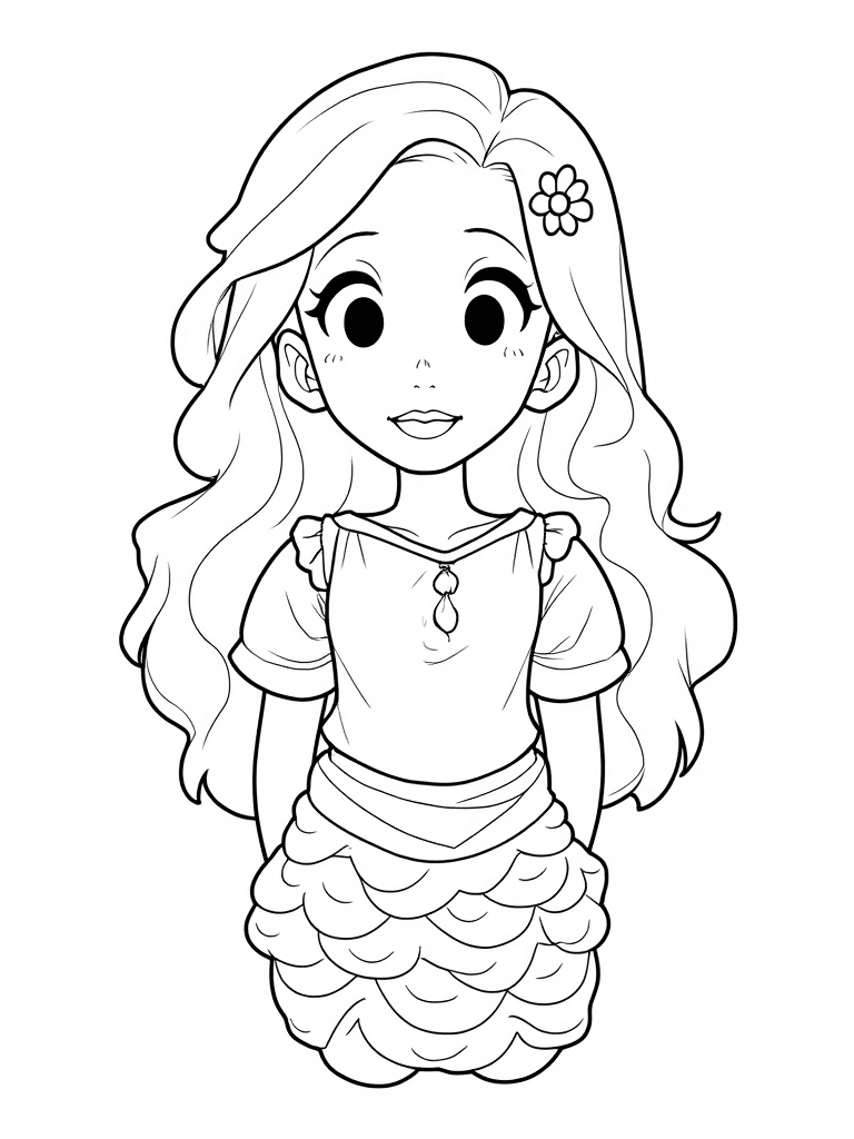 Free Printable Cute Mermaid Coloring Pages 9 cute mermaid #2025