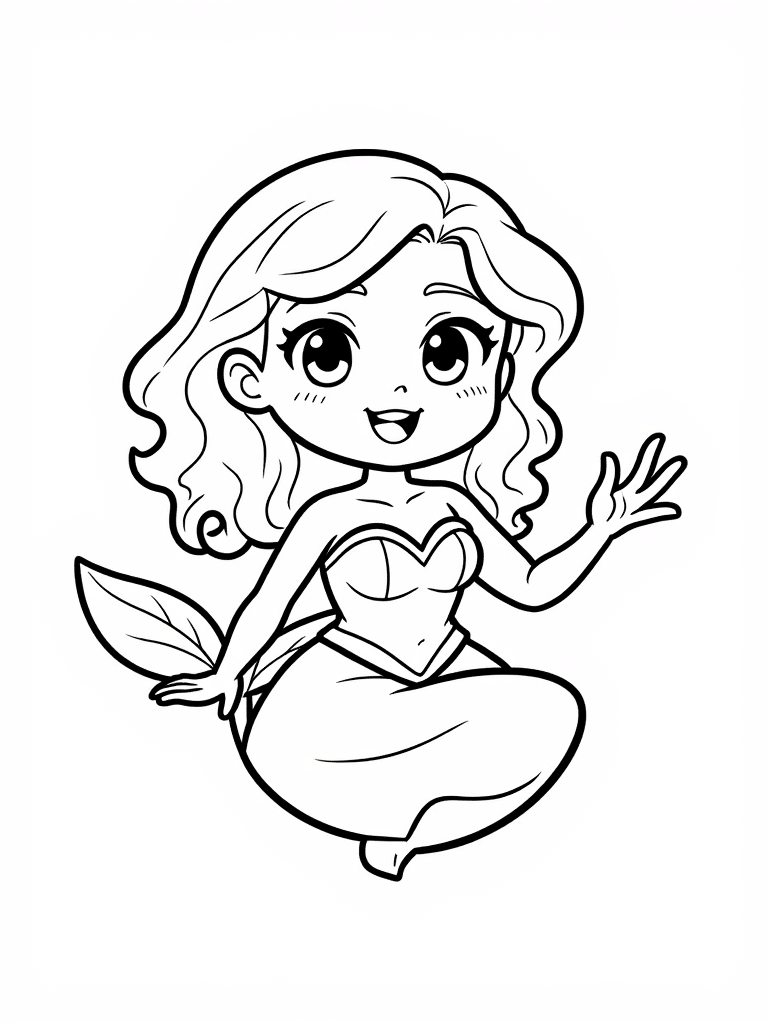 Free Printable Cute Mermaid Coloring Pages 25 cute mermaid #2025