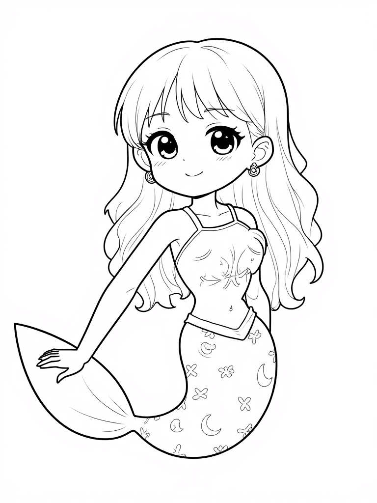 Free Printable Cute Mermaid Coloring Pages 28 cute mermaid #2025